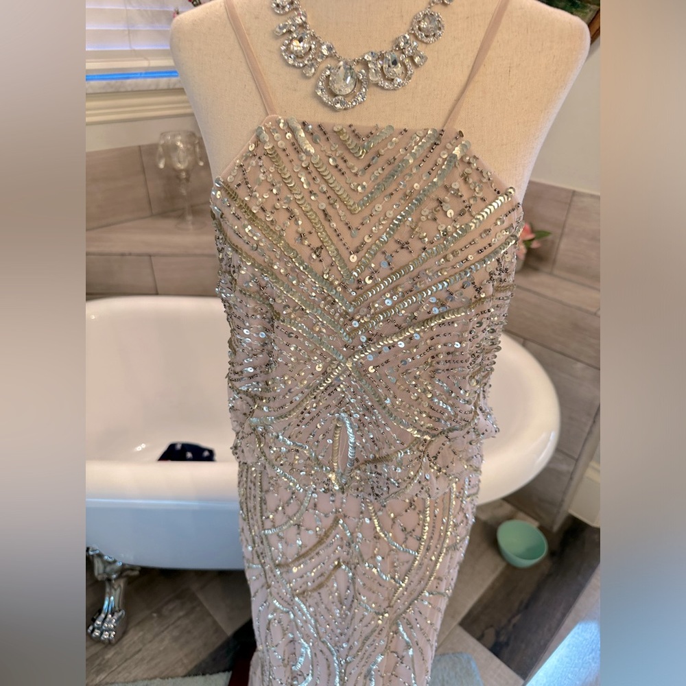 NWT Adrianna Papell Gorgeous Dusty Pink wedding cocktail party classic Dress - Picture 6 of 10